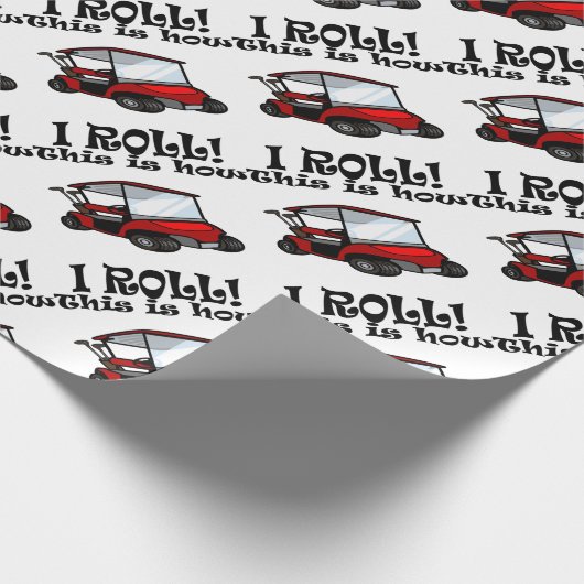 Golfmobil Geschenkpapier (Ecke)