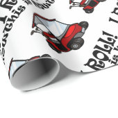 Golfmobil Geschenkpapier (Rolleneckpunkt)