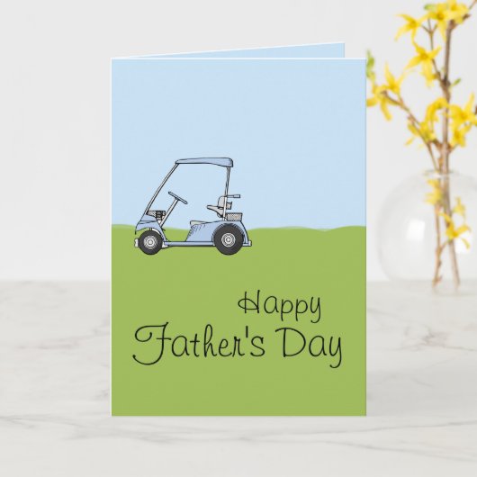 Golfmobil - kundengebundene Gruß-Karte Karte (Gelbe Blume)