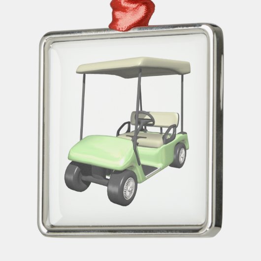 Golfmobil Ornament Aus Metall (Links)