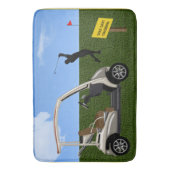 Golfmobil-Überfahrt-Zeichen auf Fahrrinne Badematte (Vorderseite Vertikal)