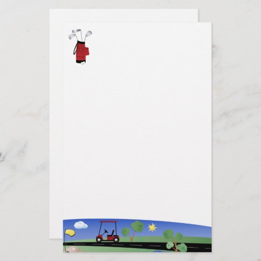 Golfmobil und Vereine Briefpapier (Vorne/Hinten)