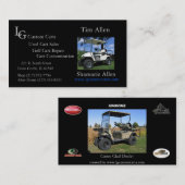 Golfmobil-Visitenkarte Visitenkarte (Vorne/Hinten)