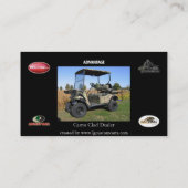 Golfmobil-Visitenkarte Visitenkarte (Rückseite)