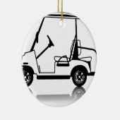Golfmobilweiß Keramik Ornament (Rechts)