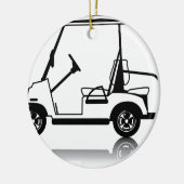Golfmobilweiß Keramik Ornament (Links)