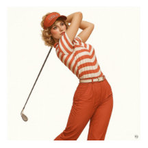 Golfmode der 1980er Jahre - Kunstdruck