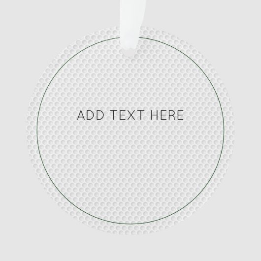 Golfmuster Hinzufügen von eigenem Text Golf Ball G Ornament (Vorderseite)