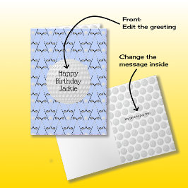 Golfmuster individuelle Name Geburtstag Karte