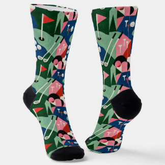 Golfmuster-Socken | Wiederholendes Golfdesign Socken