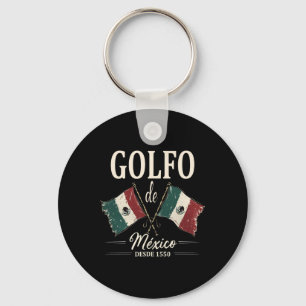 Golfo de México Desde 1550 Golf von Mexiko Retro Schlüsselanhänger
