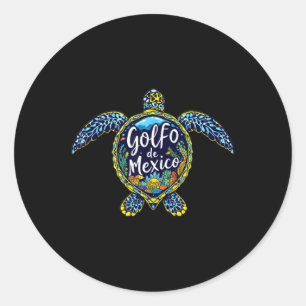 Golfo de Mexico Viva Mexiko Golf von Mexiko Funny Runder Aufkleber