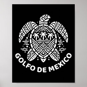 Golfo de Mexico Viva Mexiko Golf von Mexiko Souven Poster