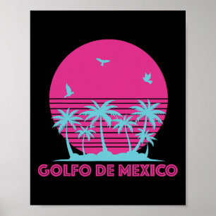 Golfo de Mexico Viva Mexiko Golf von Mexiko Souven Poster