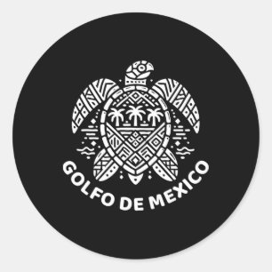 Golfo de Mexico Viva Mexiko Golf von Mexiko Souven Runder Aufkleber