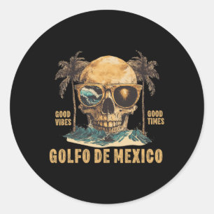 Golfo de Mexico Viva Mexiko Golf von Mexiko Souven Runder Aufkleber