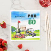 Golfparty 80. Geburtstag Serviette (Beispiel)