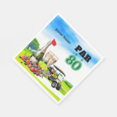 Golfparty 80. Geburtstag Serviette (Ecke)