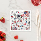 Golfparty Amerikanischer 4. Juli Serviette (Beispiel)