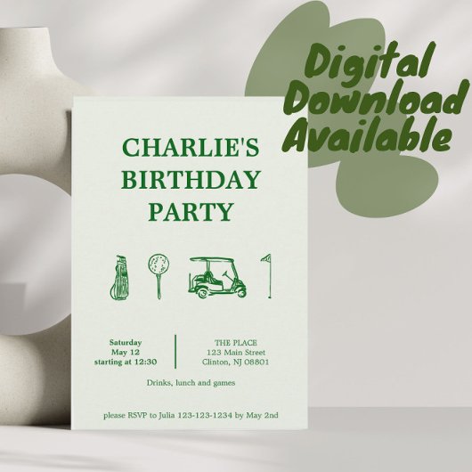 Golfparty Einladung