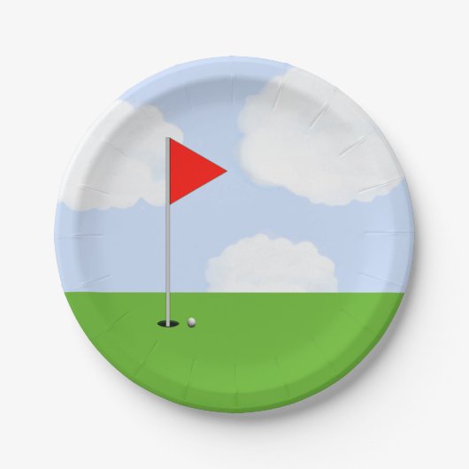 Golfparty Pappteller (Vorderseite)