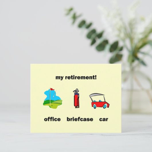 Golfpause Postkarte (Stehend Vorderseite)