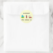 Golfpause Runder Aufkleber (Tasche)