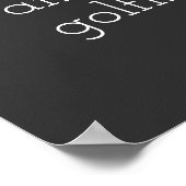 Golfplakat für Golfer in Grau und Weiß Poster (Ecke)