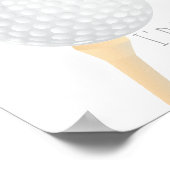 Golfplakat für Golfer in Grau und Weiß Poster (Ecke)