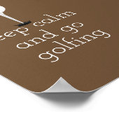 Golfplakat für Golfer in Weiß Poster (Ecke)