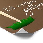 Golfplakat für Golfer in Weiß Poster (Ecke)