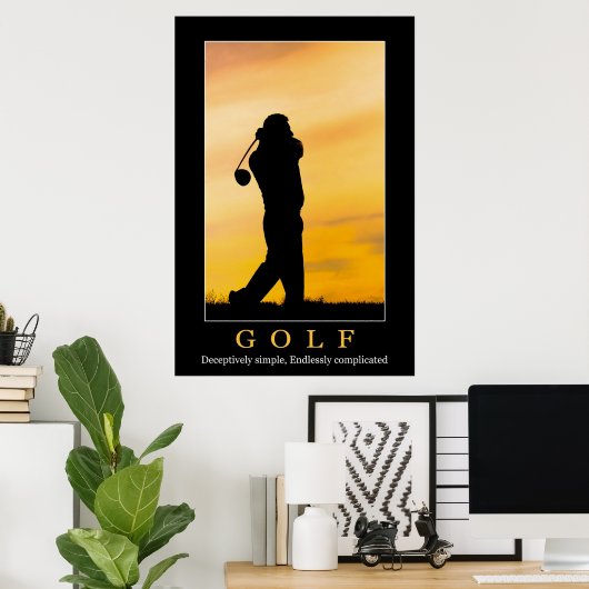 Golfplakat Poster (Heimbüro)