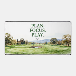Golfplan Fokus Spiel für Golfer Schreibtischunterlage