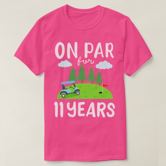Golfplatz 11. Geburtstag Golfplatz T-Shirt (Design vorne)