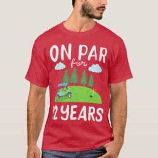 Golfplatz 12. Geburtstag Golfcar 80er Jahre Vintag T-Shirt