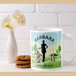 Golfplatz 3D Monogram Kaffeetasse