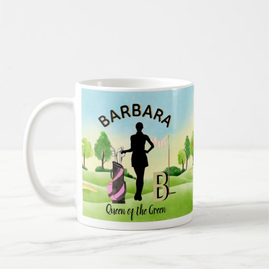 Golfplatz 3D Monogram Kaffeetasse (Links)