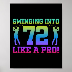 Golfplatz 72 Jahre alt Golfspieler Geburtstag Poster