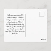 Golfplatz 80. Geburtstag geboren mit Golfschlägern Postkarte (Rückseite)