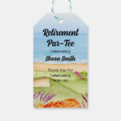 Golfplatz am Meer im Ruhestand Geschenkanhänger (Rückseite)