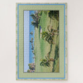 Golfplatz am Strand Palmen Puzzle (Vertikal)