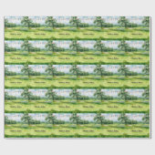 Golfplatz-Aquarell  Geschenkpapier (Flach)