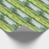 Golfplatz-Aquarell  Geschenkpapier (Ecke)
