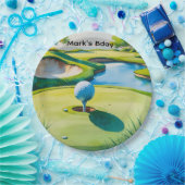 Golfplatz-Aquarell Pappteller (Party)