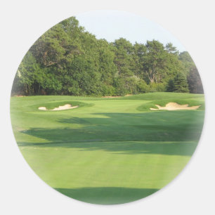 Golfplatz-Aufkleber Runder Aufkleber
