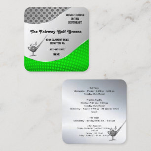 Golfplatz Business Card Quadratische Visitenkarte