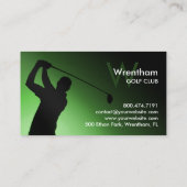 Golfplatz Business Card Visitenkarte (Rückseite)