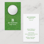 Golfplatz Business Card Visitenkarte (Vorne/Hinten)
