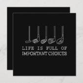 Golfplatz| Das Leben ist voller wichtiger Entschei Einladung (Vorne/Hinten)