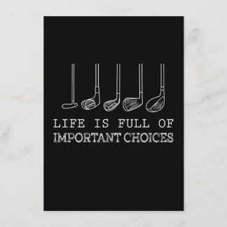 Golfplatz| Das Leben ist voller wichtiger Entschei Einladung